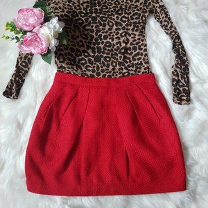 Crimson red skirt (M)